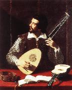 GRAMATICA, Antiveduto The Theorbo Player dfghj USA oil painting reproduction